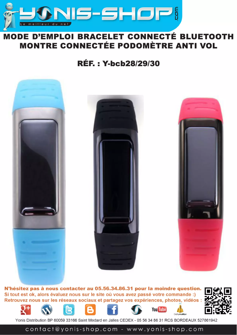 Page n°1 - Manuel utilisateur Yonis Y-BCB28