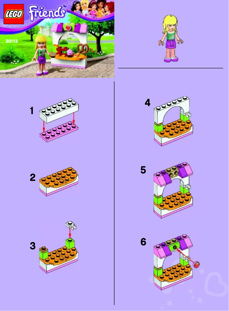 Page n°1 - Manuel utilisateur Lego Stephanie's Bakery Stand 30113