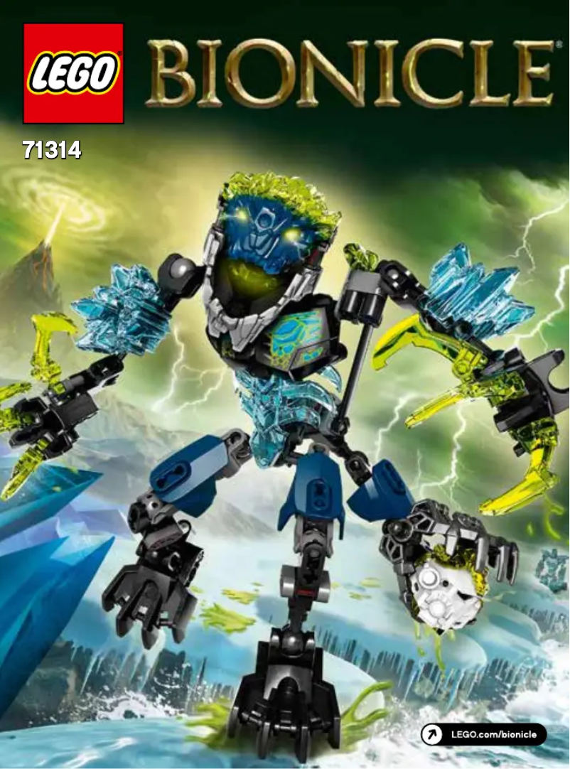 Page 1 de la notice Manuel utilisateur Lego Bionicle 71314