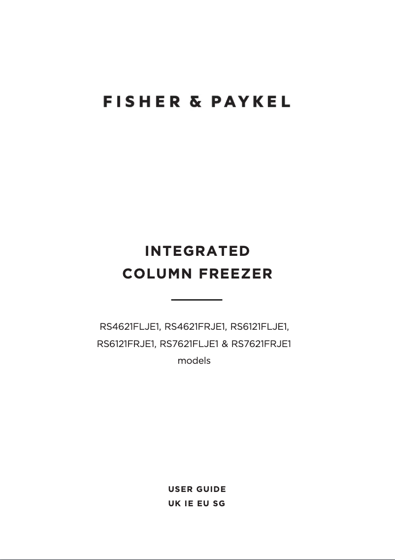 Image de la première page du manuel de l'appareil RS6121FLJE1