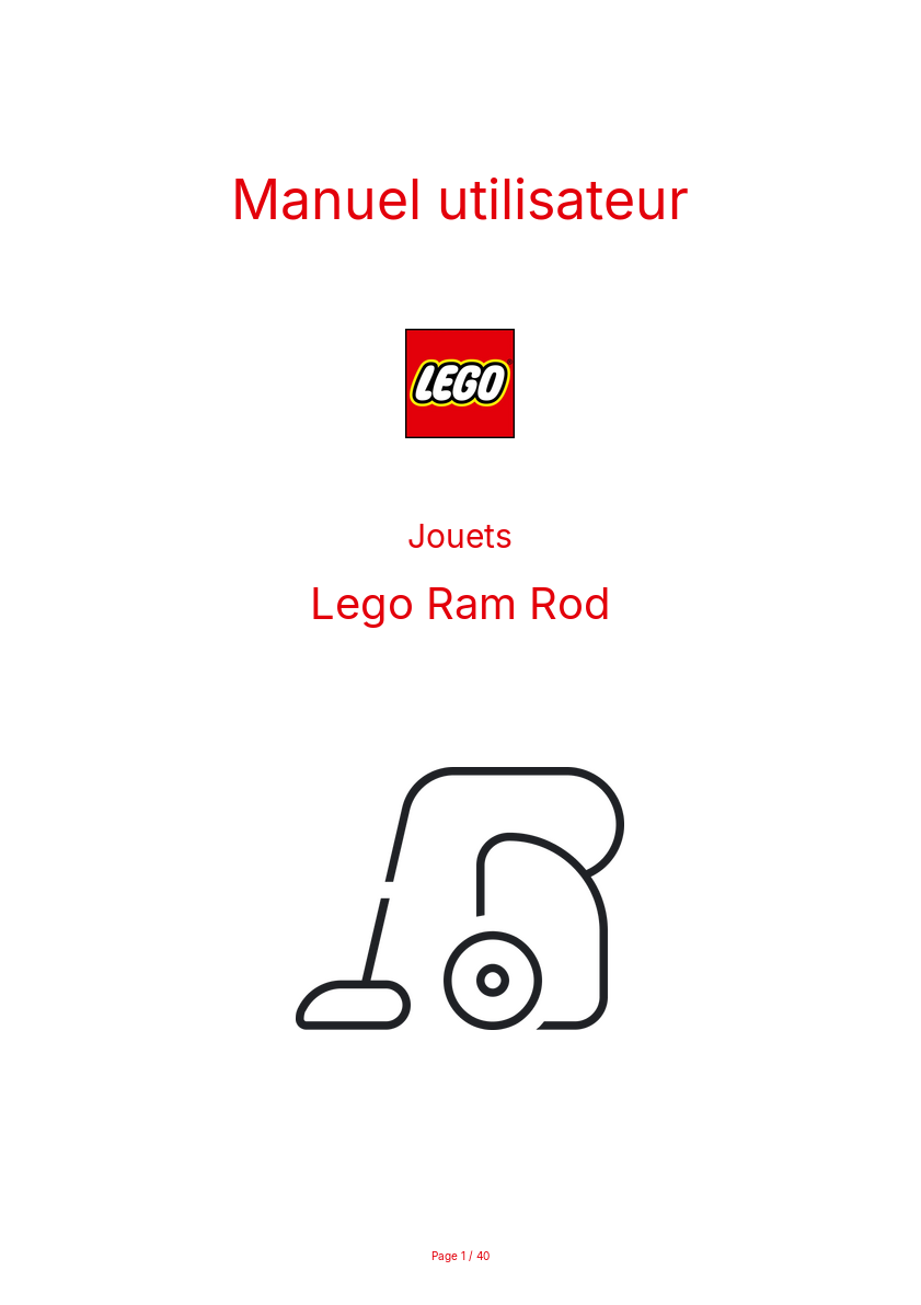 Page n°1 - Manuel utilisateur Lego Ram Rod