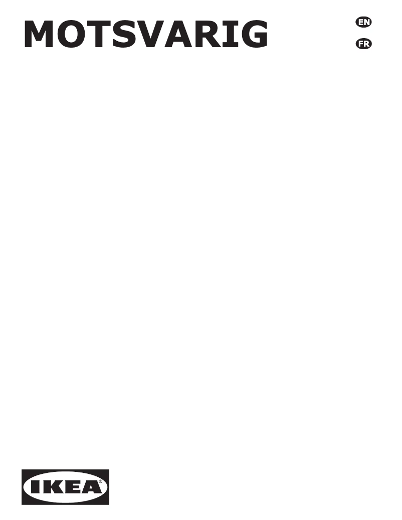 Page 1 de la notice Manuel utilisateur Ikea MOTSVARIG 604.620.50
