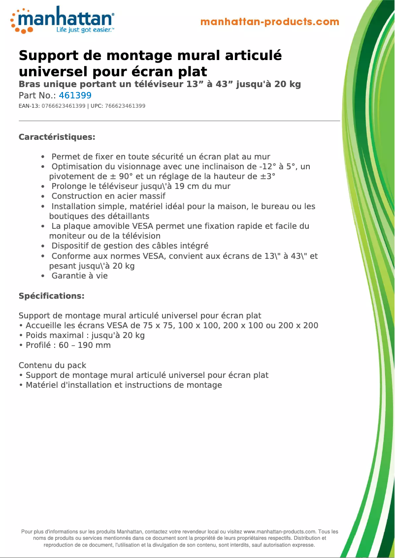 Image de la première page du manuel de l'appareil 461399