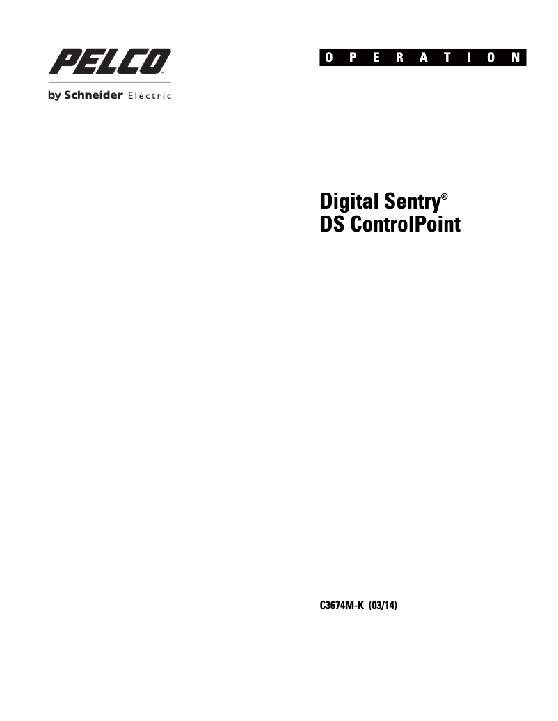 Page n°1 - Manuel utilisateur Pelco Digital Sentry DSSRV2-040