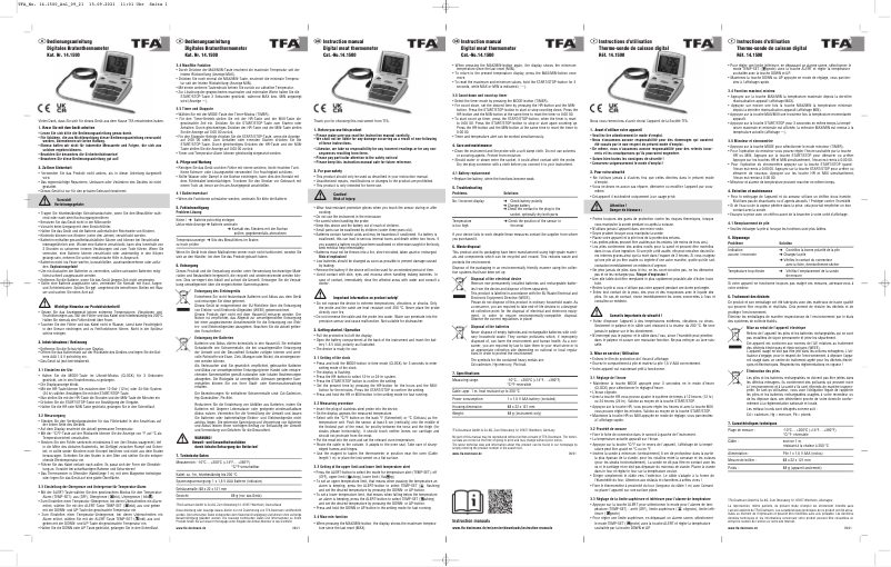 Page 1 de la notice Manuel utilisateur TFA 14.1500