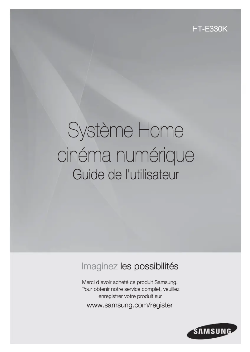 Image de la première page du manuel de l'appareil HT-E330K