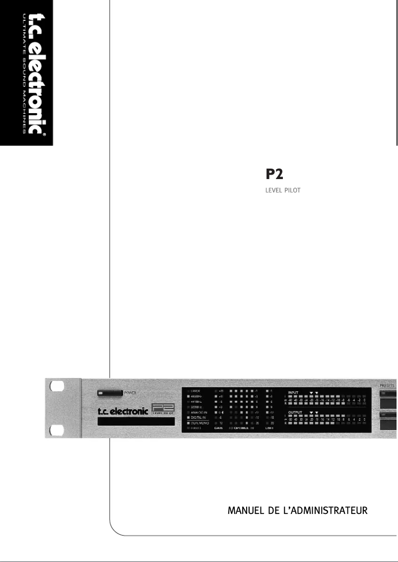 Image de la première page du manuel de l'appareil P2 Level Pilot