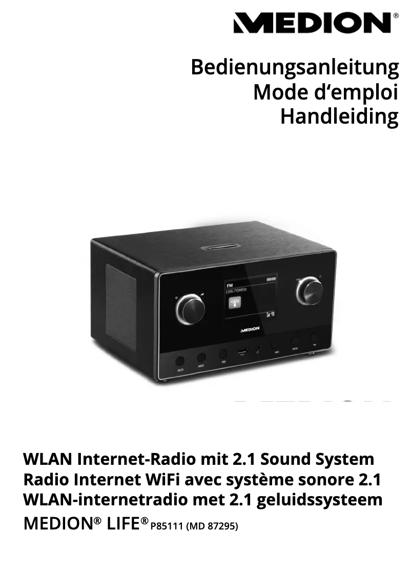 Page n°1 - Manuel utilisateur Medion LIFE P85111 (MD 87295)