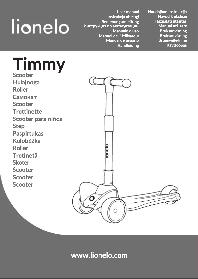 Página 1 del manual Manual de usuario Lionelo Timmy