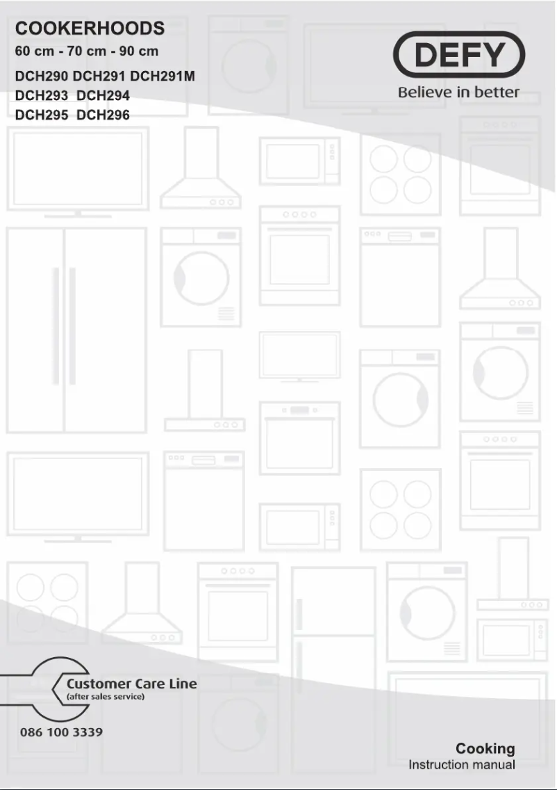 Page 1 de la notice Manuel utilisateur Defy DCH 290