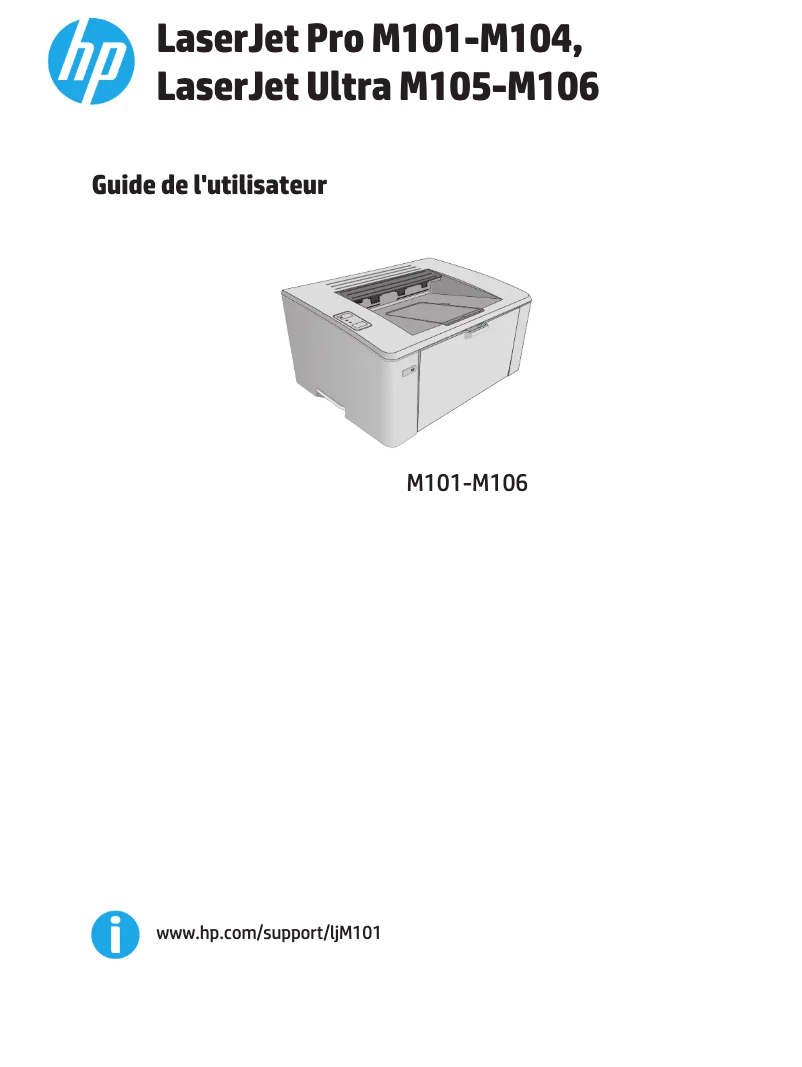 Page 1 de la notice Manuel utilisateur HP LaserJet Pro M102a