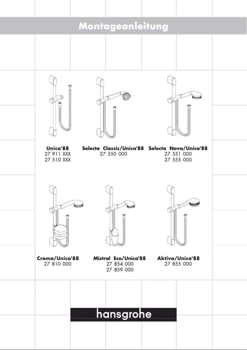 Page n°1 - Manuel utilisateur Grohe Aktiva