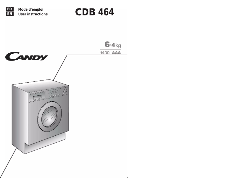 Image de la première page du manuel de l'appareil CDB 464