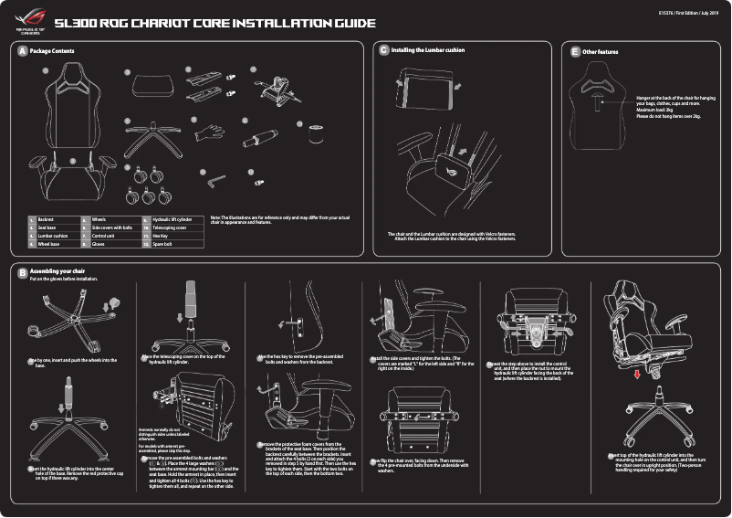 Page 1 de la notice Manuel utilisateur Asus ROG Chariot Core