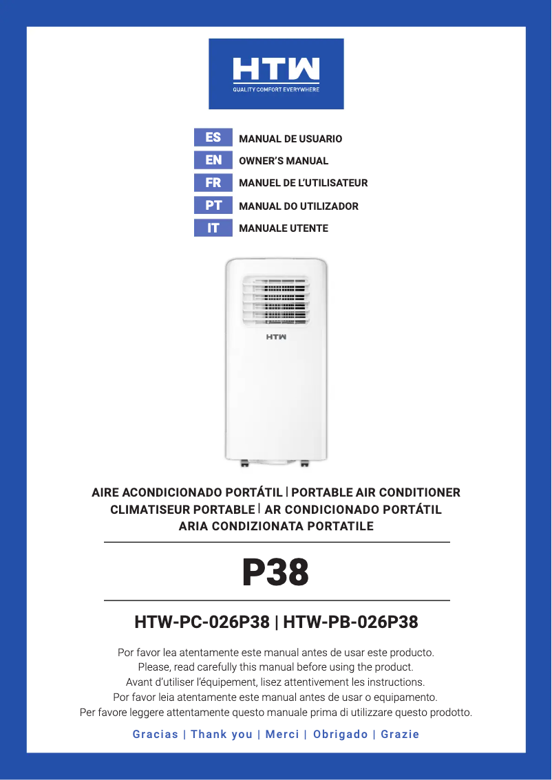 Page n°1 - Manuel utilisateur HTW HTW-PC-026P38