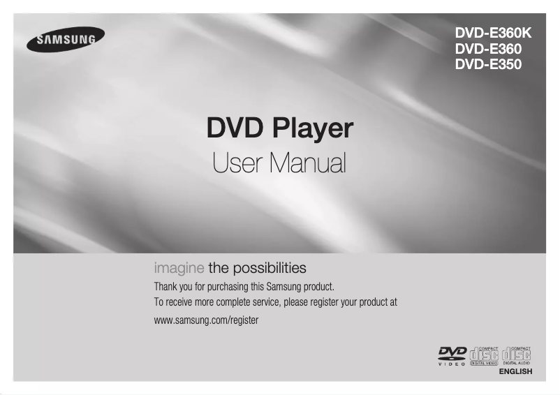 Page n°1 - Manuel utilisateur Samsung DVD-E360
