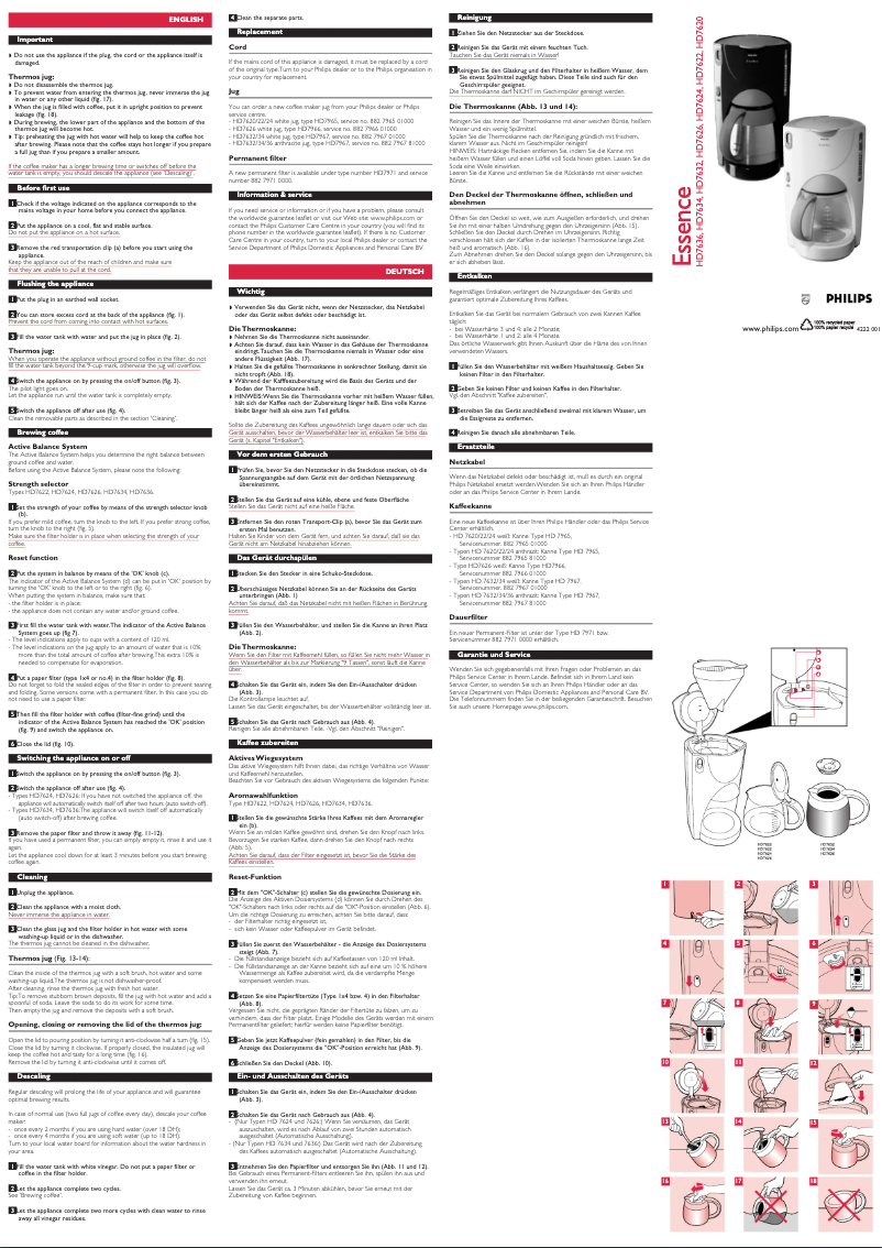 Imagen de la primera página del manual del dispositivo HD7636