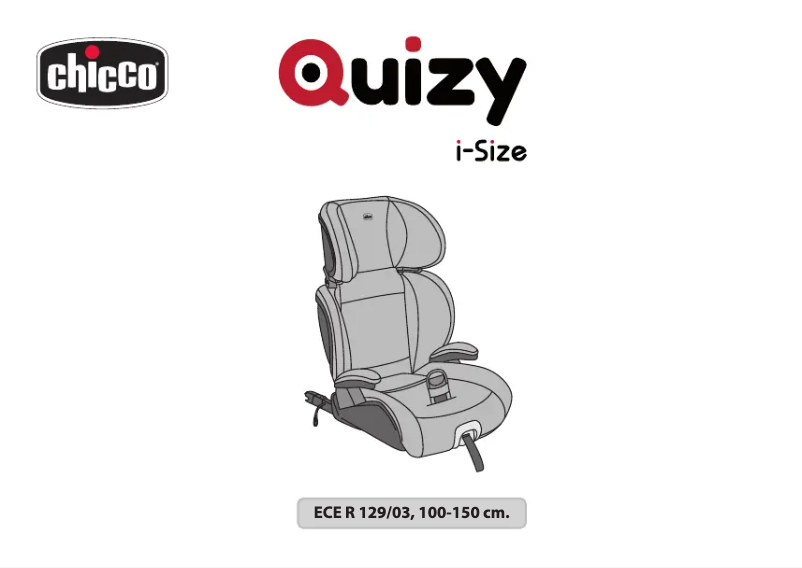 Page 1 de la notice Manuel utilisateur Chicco Quizy i-Size