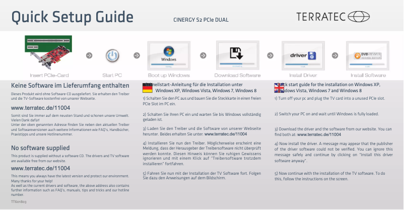 Página 1 del manual Manual de usuario Terratec Cinergy S2 Stick HD