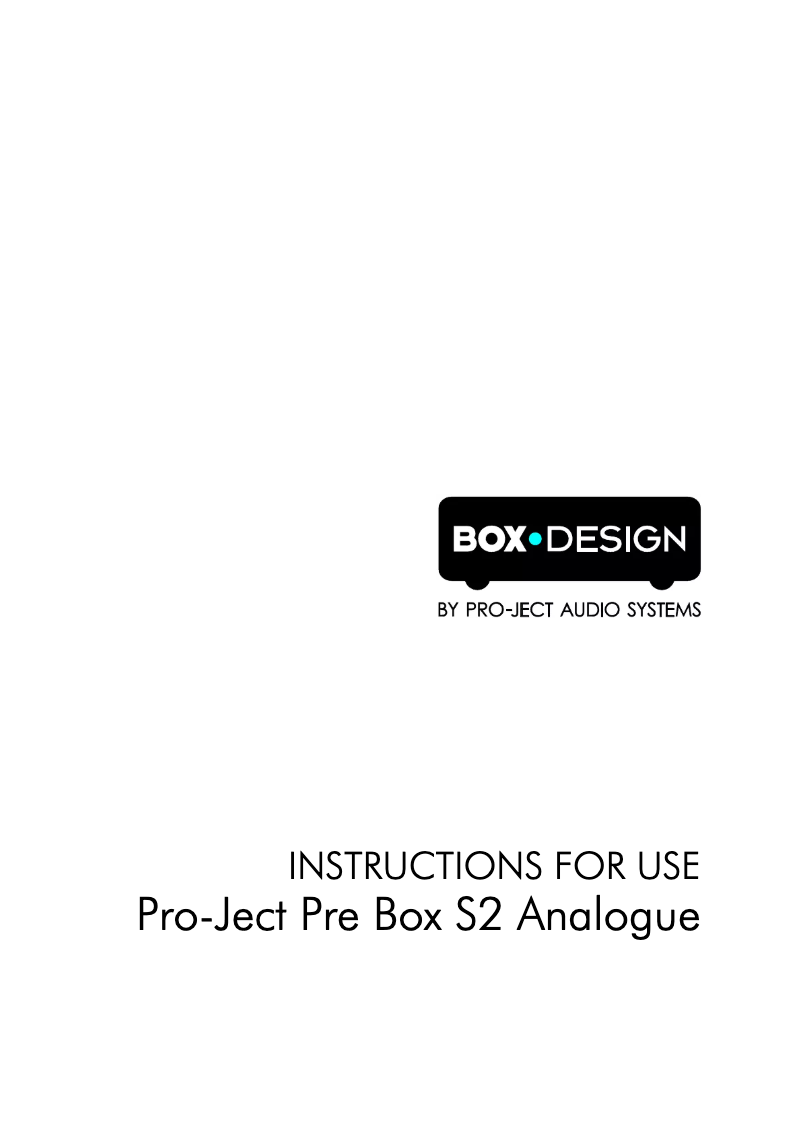 Image de la première page du manuel de l'appareil Pre Box S2 Analogue