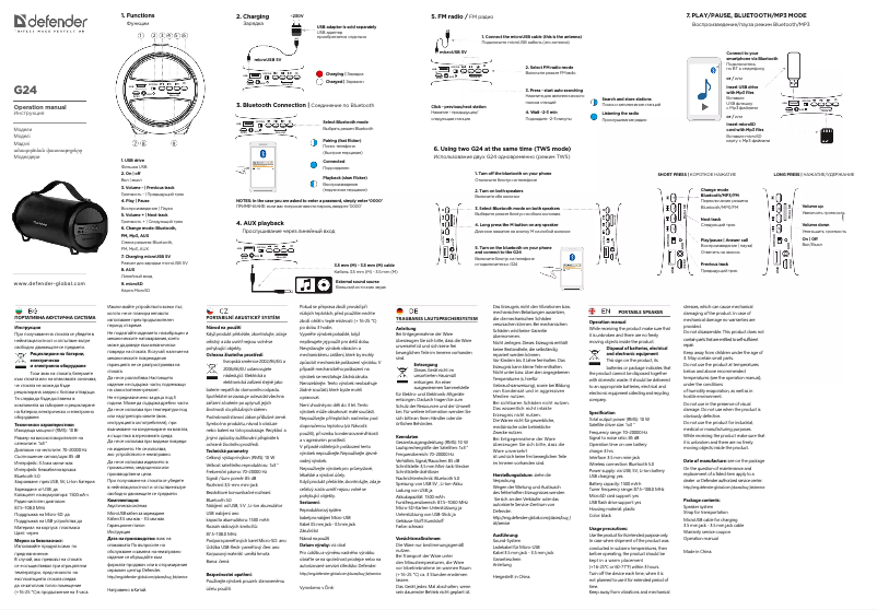 Image de la première page du manuel de l'appareil G24