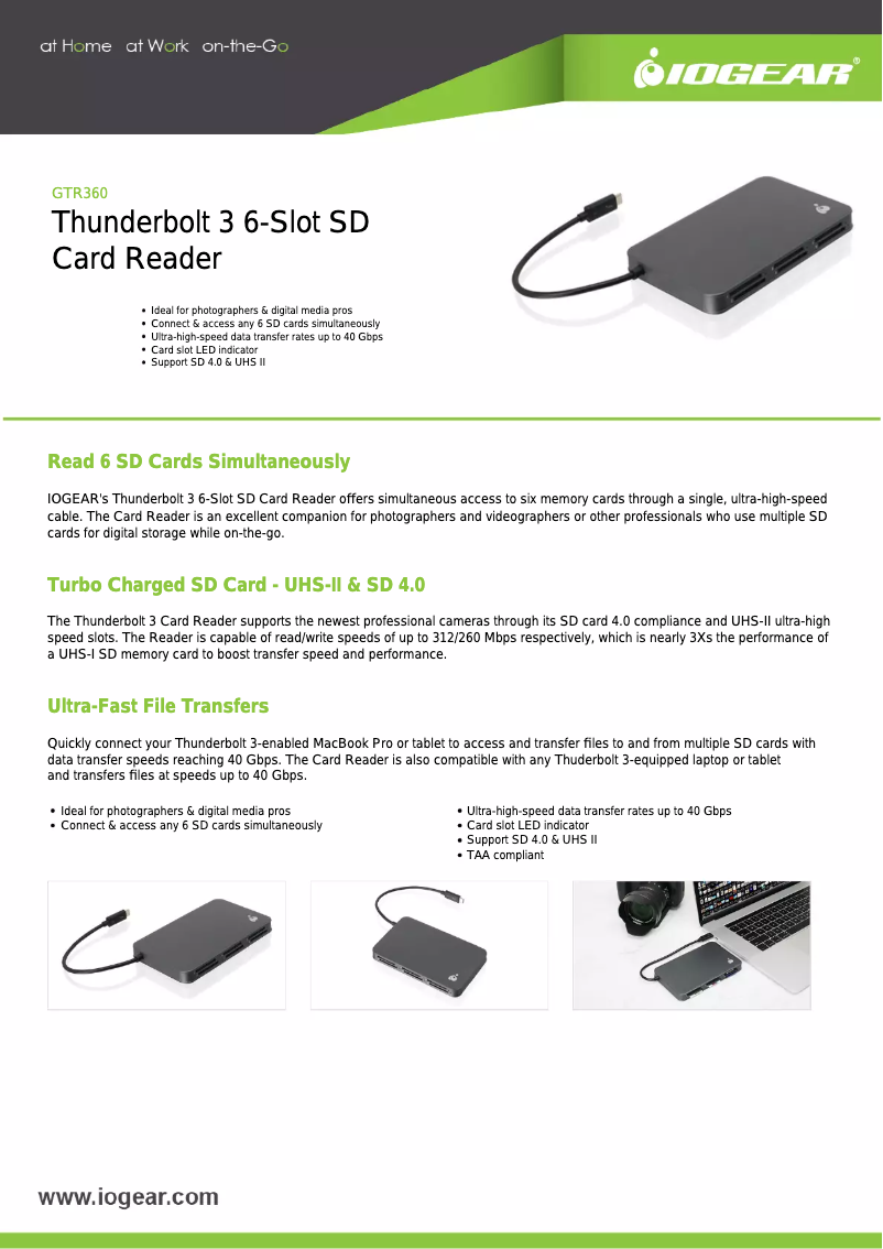 Página 1 del manual Manual de usuario iogear GTR360