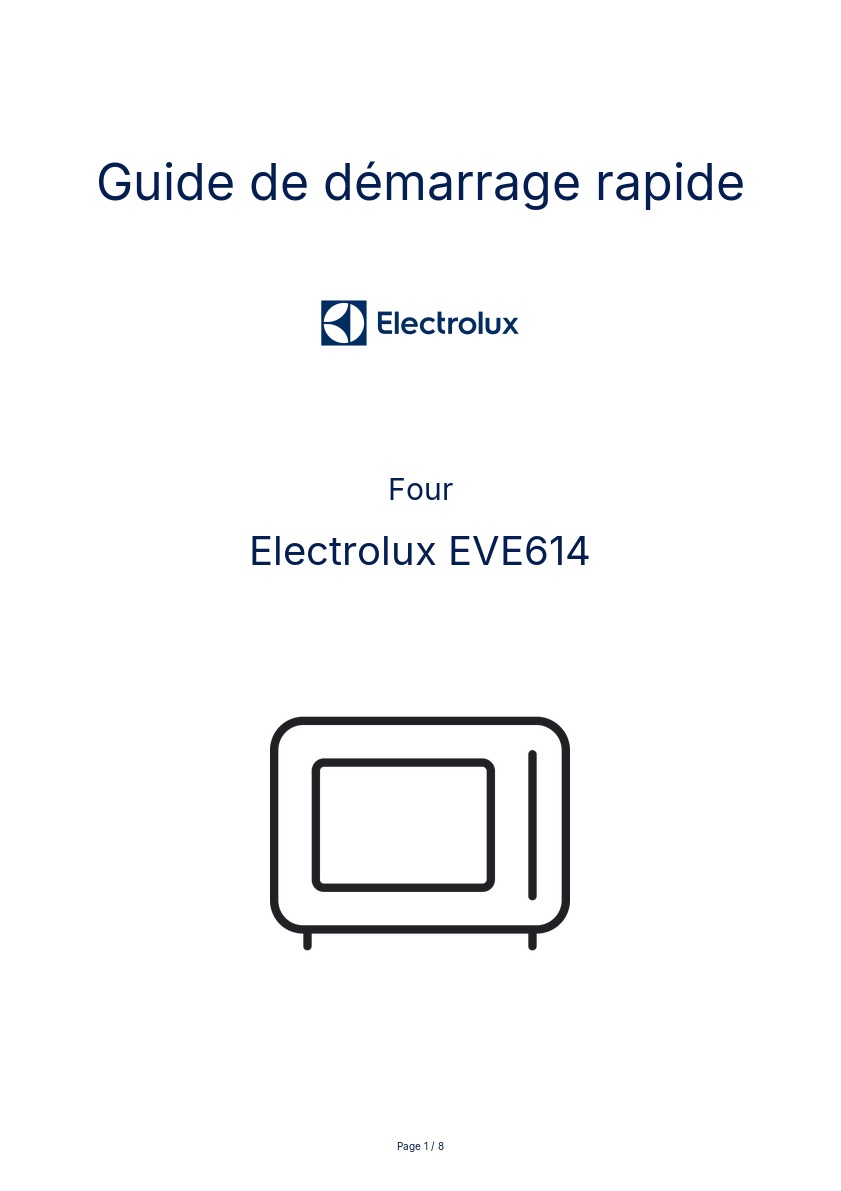 Image de la première page du manuel de l'appareil EVE614