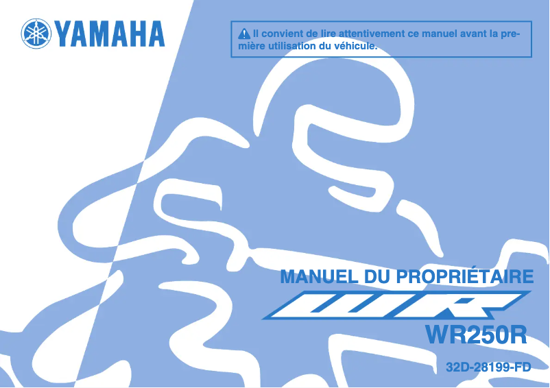 Page 1 de la notice Manuel utilisateur Yamaha WR250R (2015)