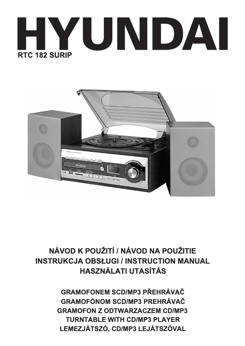 Image de la première page du manuel de l'appareil RTC 182 SU