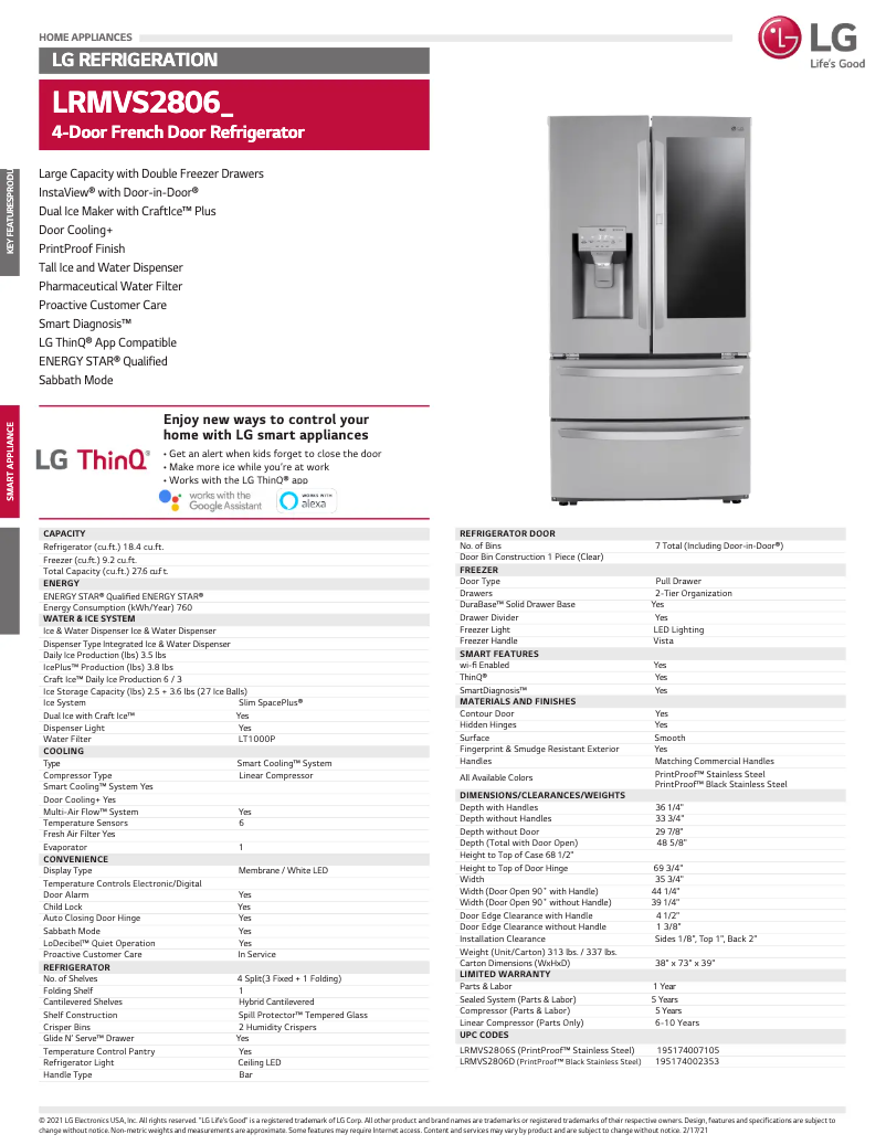 Image de la première page du manuel de l'appareil LRMVS2806D