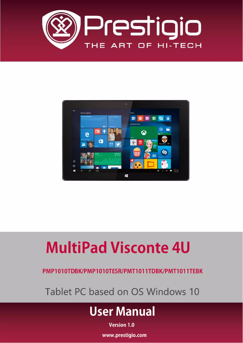 Page n°1 - Manuel utilisateur Prestigio MultiPad Visconte 4U PMP1010