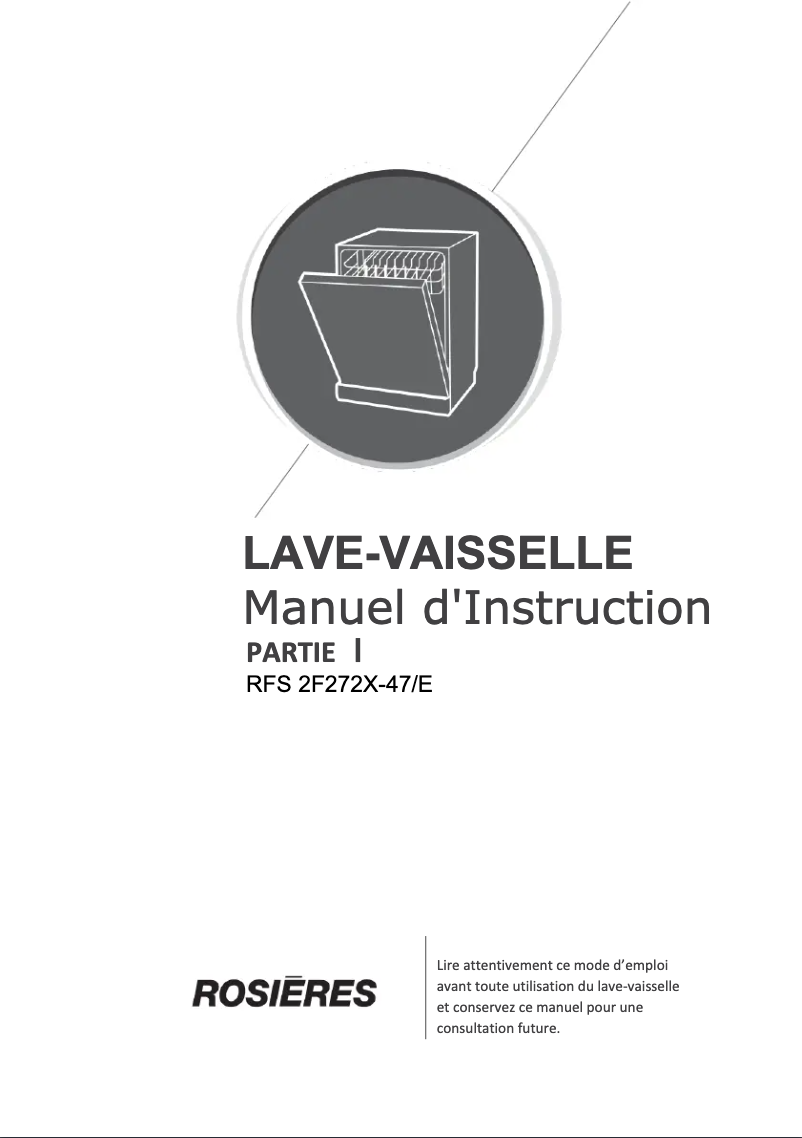 Image de la première page du manuel de l'appareil RFS 2F272X-47/E