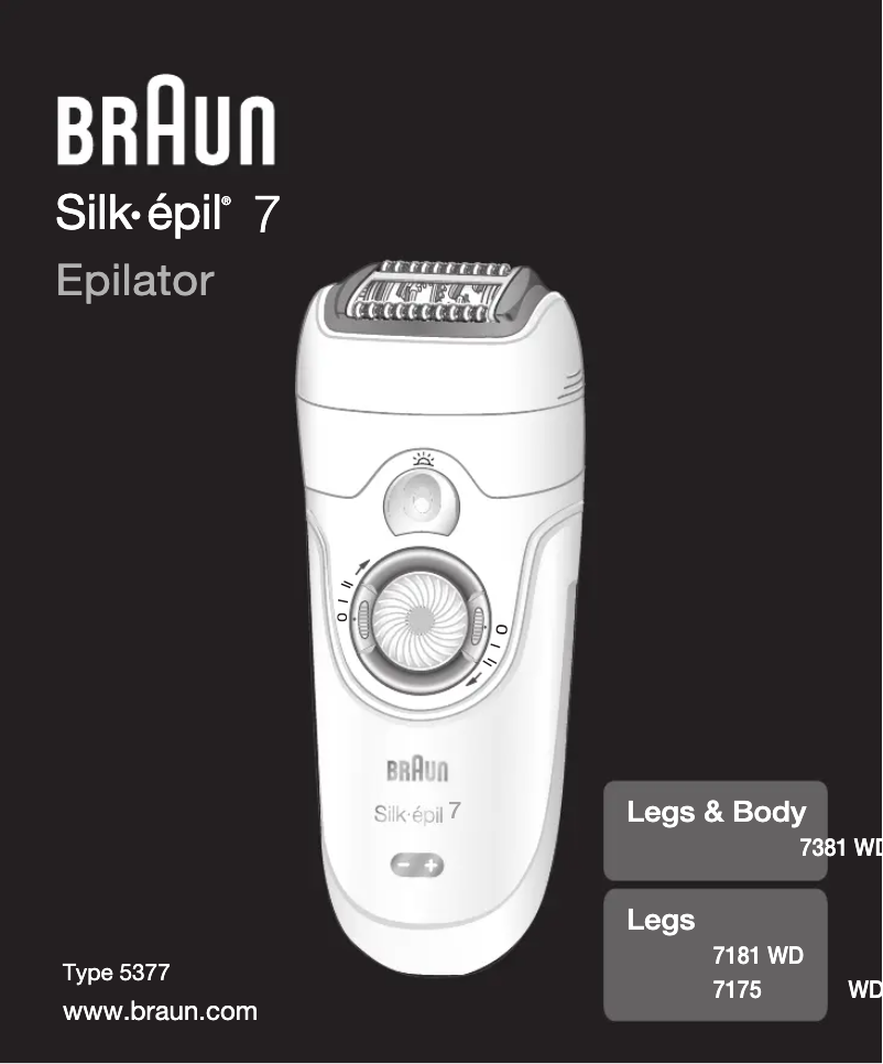 Page 1 de la notice Manuel utilisateur Braun Silk-epil 7 7181 Wet & Dry