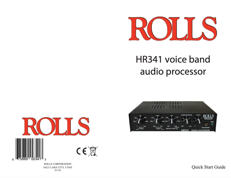 Page 1 de la notice Manuel utilisateur Rolls HR341