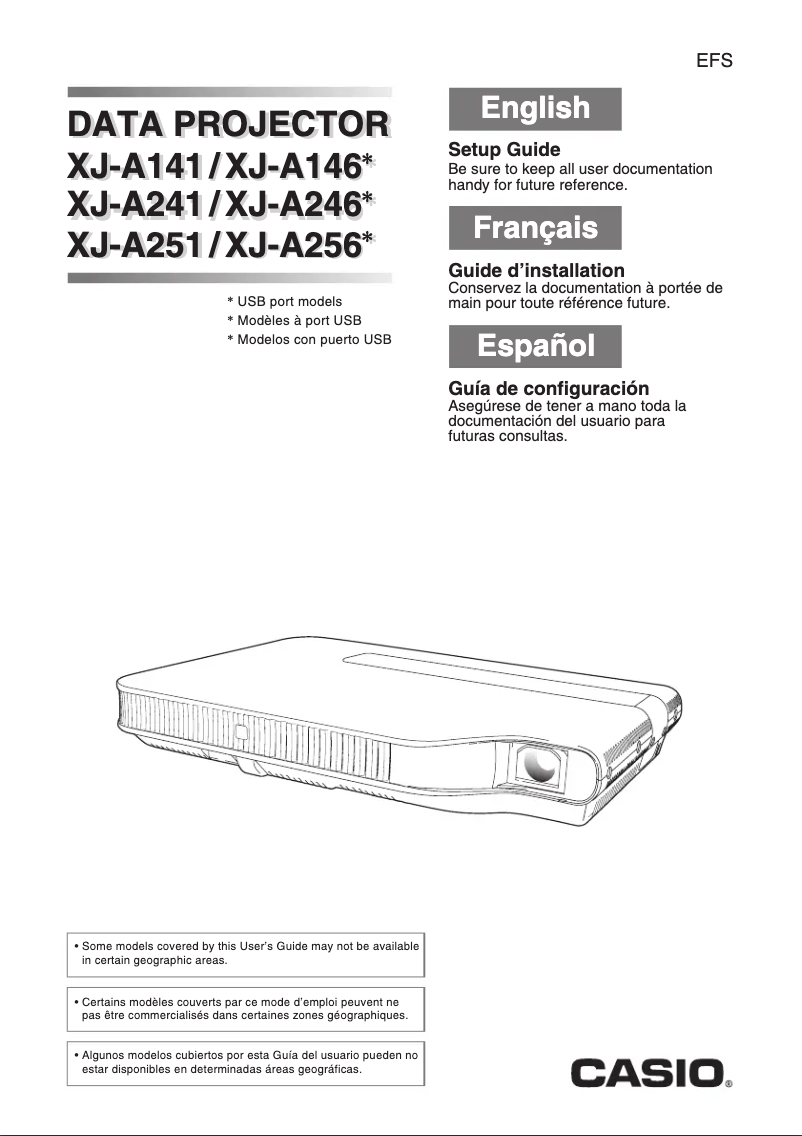 Image de la première page du manuel de l'appareil XJ-A241