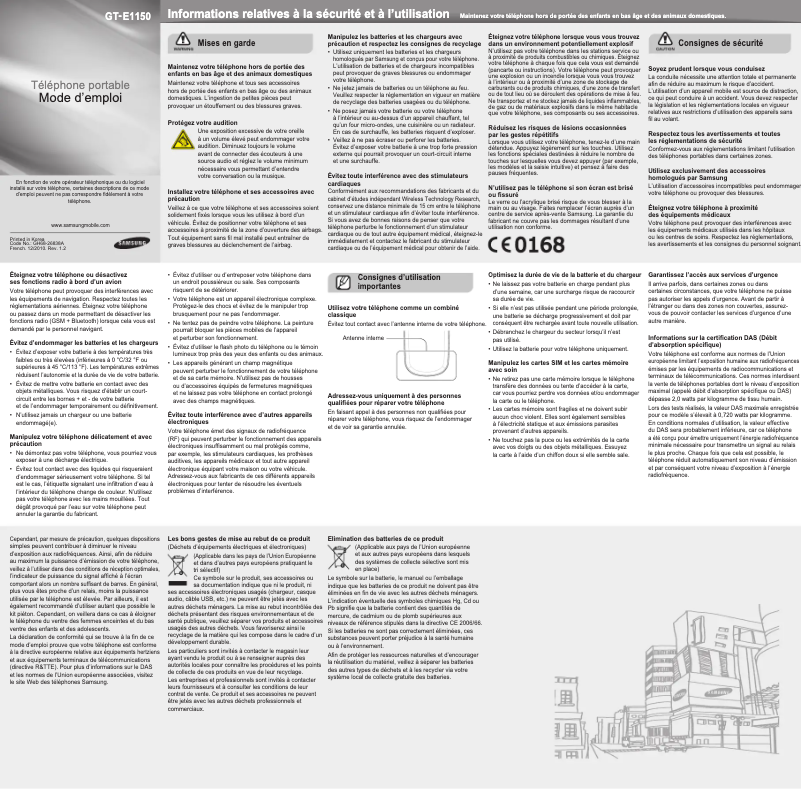 Page n°1 - Manuel utilisateur Samsung UE46D8000