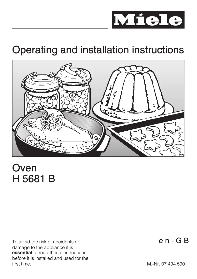 Page n°1 - Manuel utilisateur Miele H 5681 B