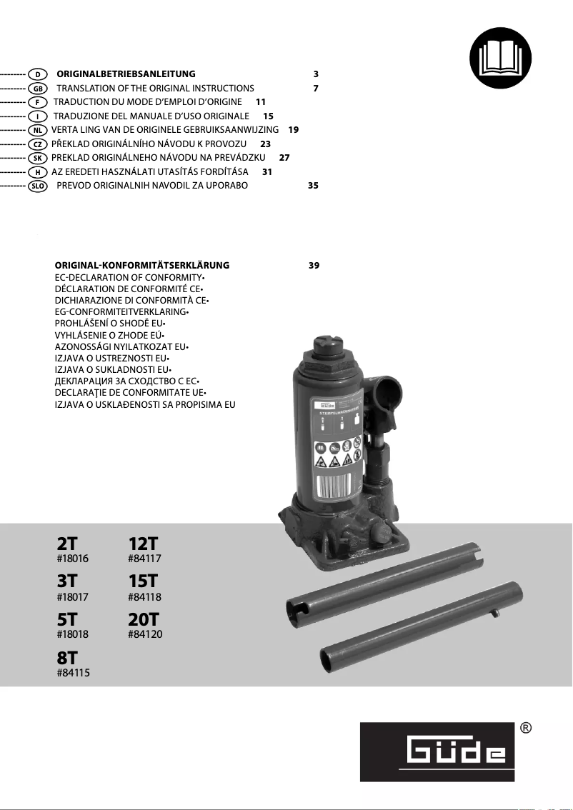 Page n°1 - Manuel utilisateur Güde 5T
