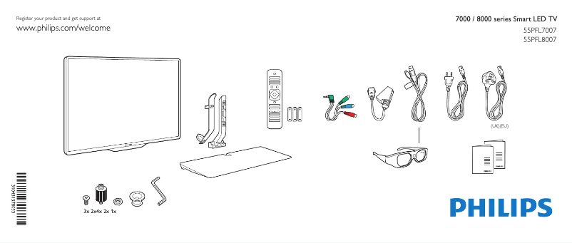 Image de la première page du manuel de l'appareil 55PFL7007T