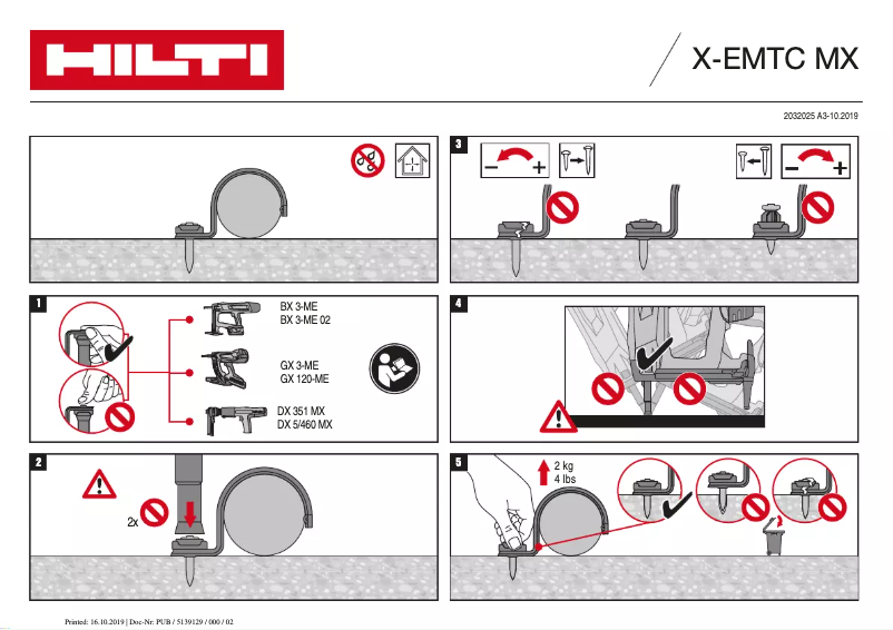 Página 1 del manual Manual de usuario Hilti X-EMTC MX