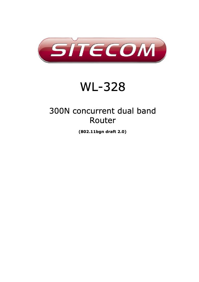 Page n°1 - Manuel utilisateur Sitecom WL-328