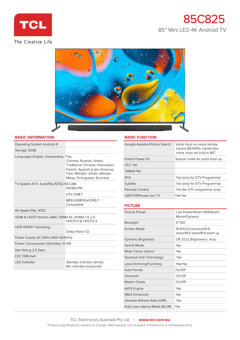 Image de la première page du manuel de l'appareil 85C825