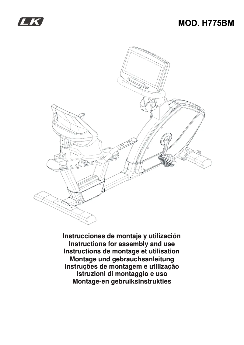 Page n°1 - Manuel utilisateur BH Fitness LK7750