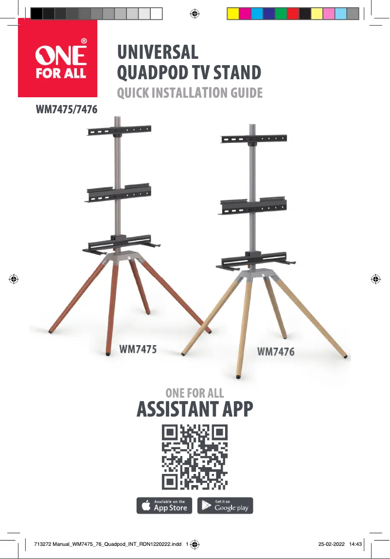 Page 1 de la notice Manuel utilisateur One for all WM 7476