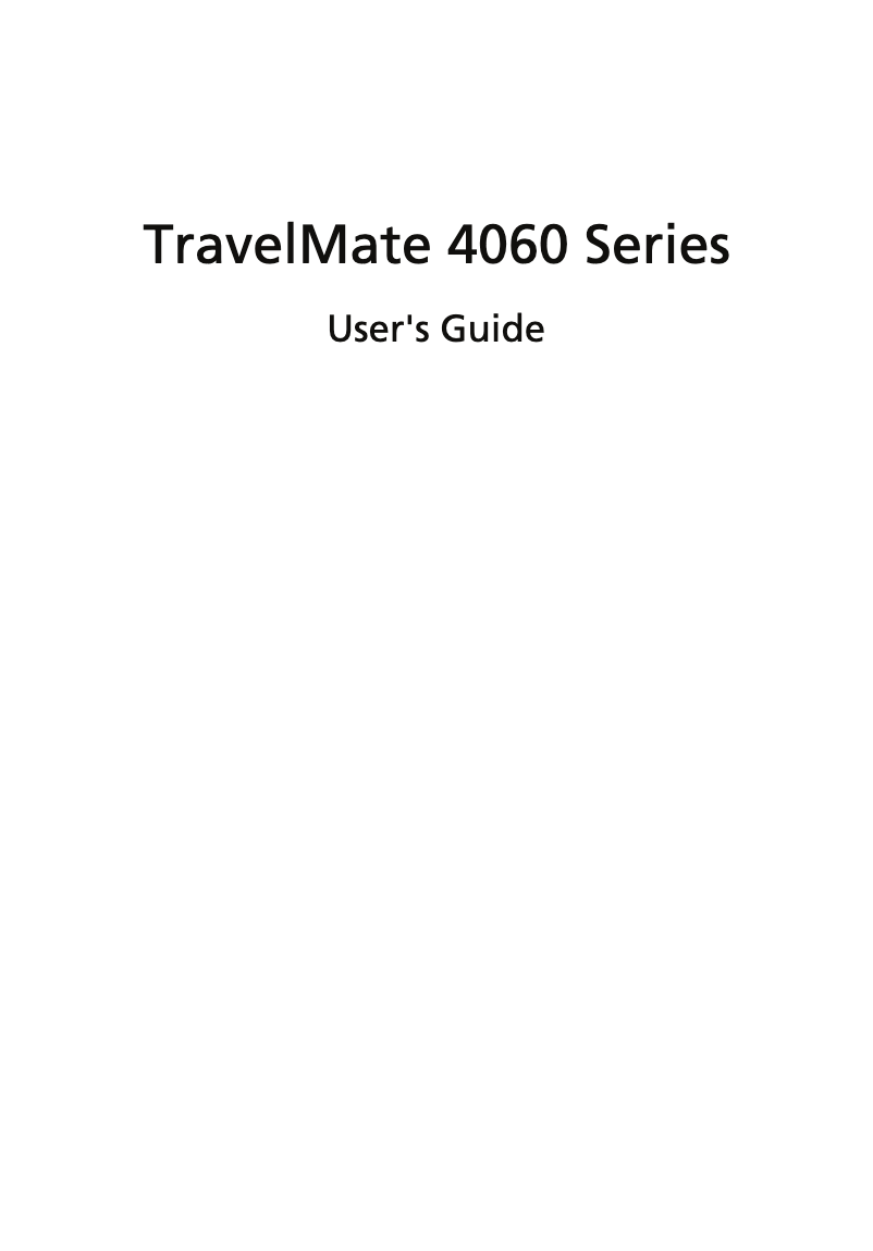 Página 1 del manual Manual de usuario Acer TravelMate 4060