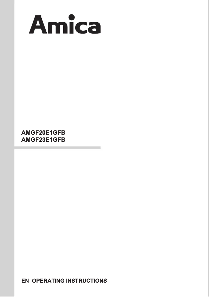 Page n°1 - Manuel utilisateur Amica AMGF23E1GFB