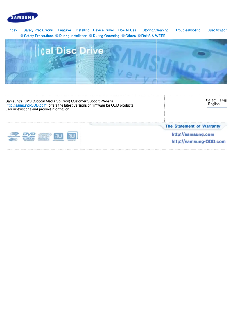 Image de la première page du manuel de l'appareil SE-S164L