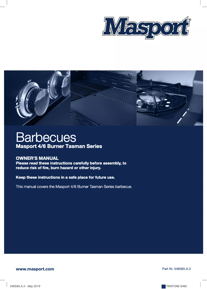 Página 1 del manual Manual de usuario Masport Tasman 6