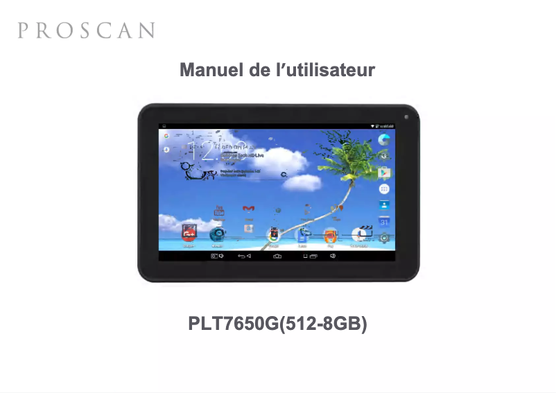 Page n°1 - Manuel utilisateur Proscan PLT7650G