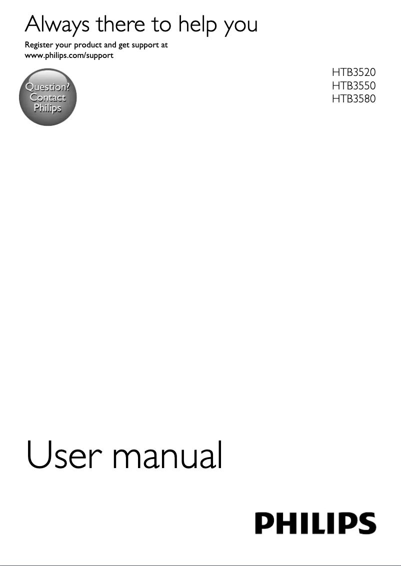 Página 1 del manual Manual de usuario Philips HTB3580